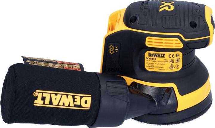 Produktbild DeWalt DCW 210 N Akku Exzenterschleifer 18 V 125 mm Brushless + 1x Akku 2,0 Ah - ohne LadegerÃ¤t (Exzenterschleifer)