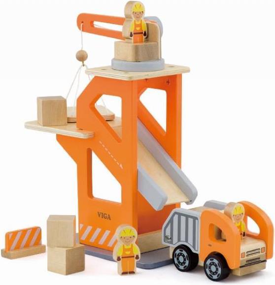 Immagine prodotto Viga Toys Gru di legno con carrello