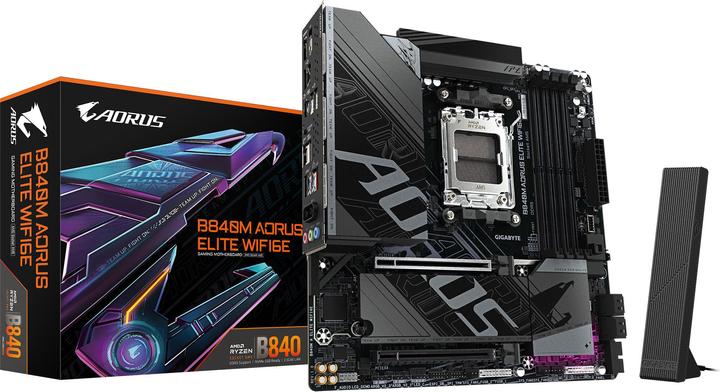 Image du produit Gigabyte B840M Elite WIFI6E (B840,AM5,mATX,DDR5) (AM5, AMD B840, mATX)