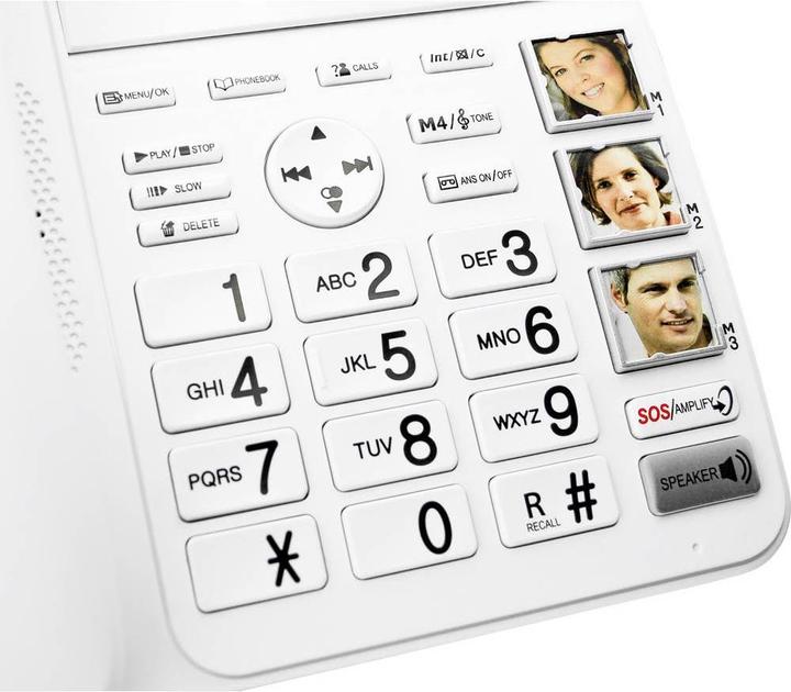 Actual product image Geemarc CL595 corded telephone for seniors