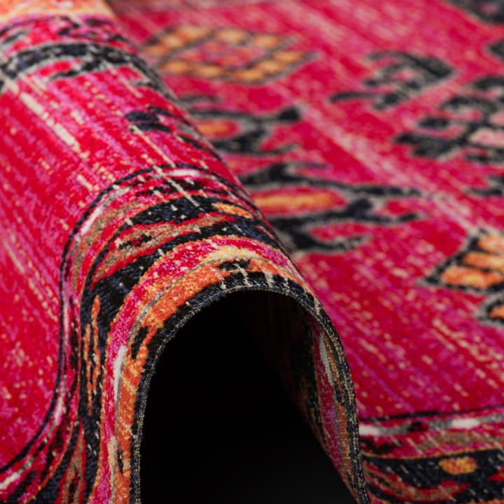 Produktbild Pergamon Kurzflor Designer Teppich Modern Vintage Orient Muster (160 x 230 cm)