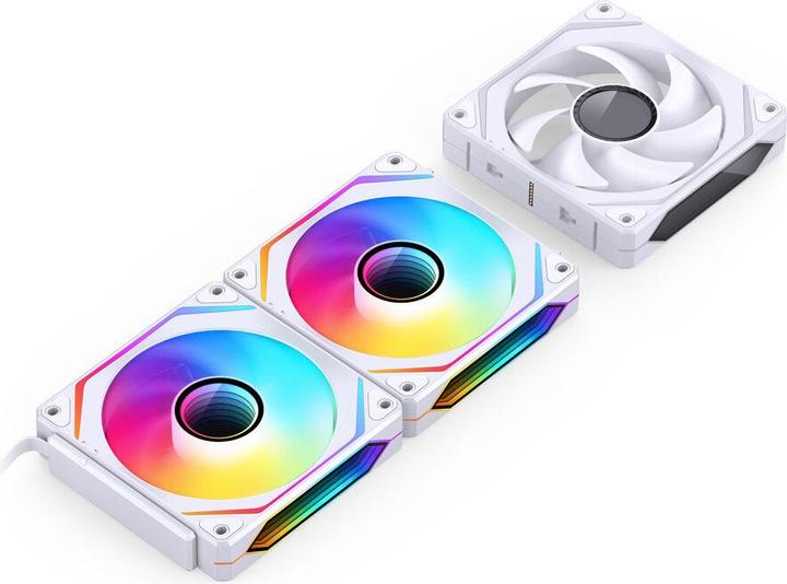 Produktbild Jonsbo ZL-120W PWM ARGB Lüfter 3er Pack, reguläre Ausrichtung - 120mm, weiss (120 mm, 3 x)