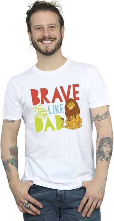 Actual product image Disney Mens The Lion King Brave Like Dad T-Shirt (XXL)