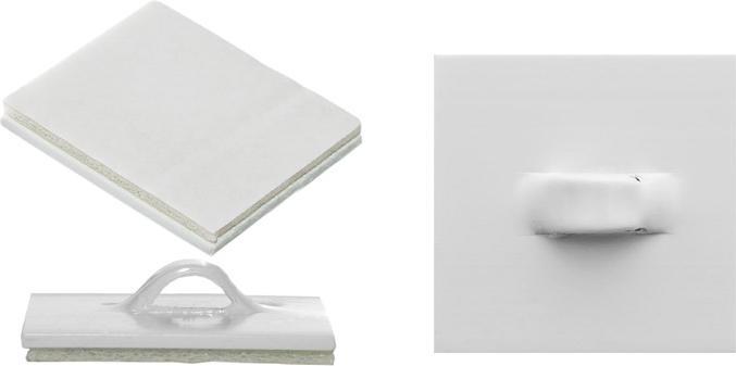 Partydeco Self-adhesive holder with an eyelet, maximum load 0.5kg (1 pkt / 100 pc.)