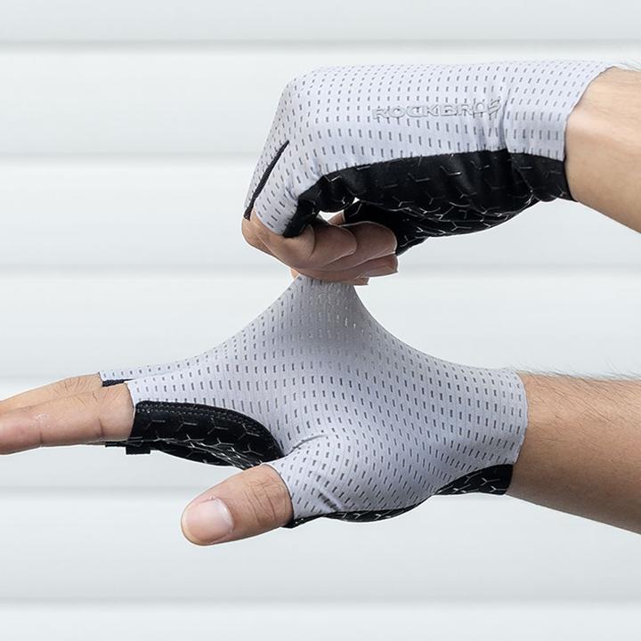 Produktbild Rockbros Breathable Short Finger Cycling Gloves, Size: XXL - Gray (XXL)