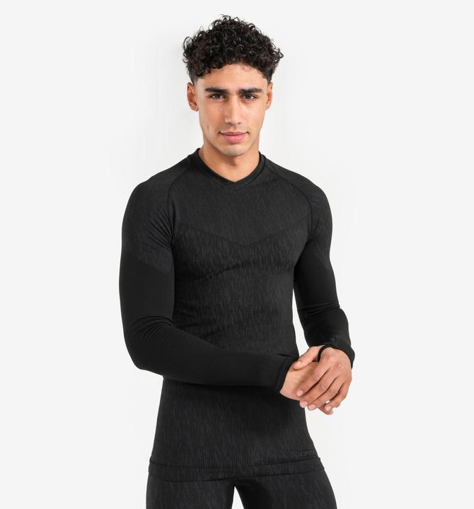 Kipsta Damen/Herren Funktionsshirt langarm - Keepdry schwarz
