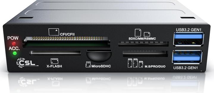 Produktbild CSL Multi-Frontpanel Kartenlesegerät (19-Pin, Internal USB 2.0 Motherboard)