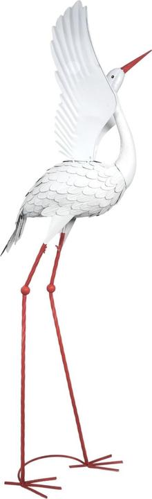 Produktbild Hermex Kranich Metall Dekofigur Gartendekoration Gartenfigur Gartenskulptur