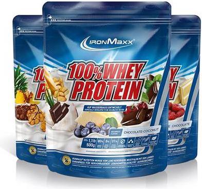 Produktbild IronMaxx 100% Whey Protein (500g Beutel) (Cocos, Schokolade, 1 Stk., 500 g)