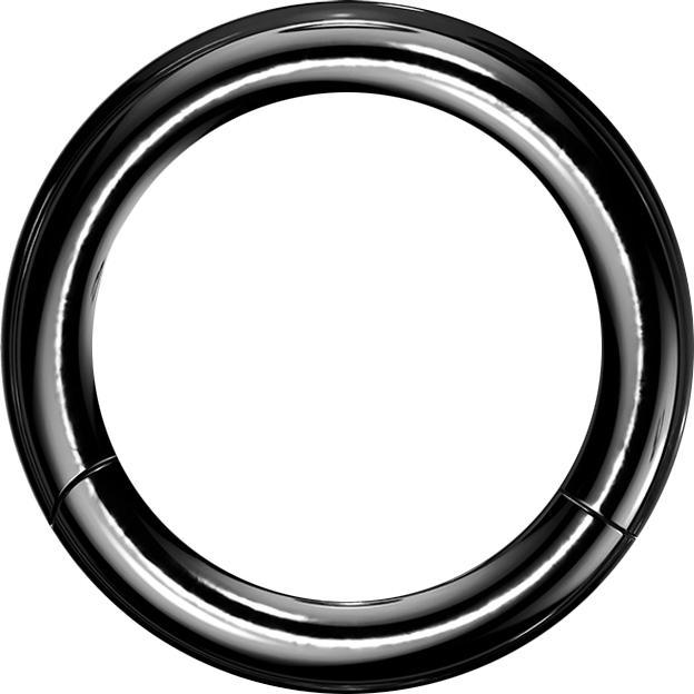 Star Piercing Segmentring schwarz mit Titanium Schicht (Chirurgenstahl 316L, ohne Messing)