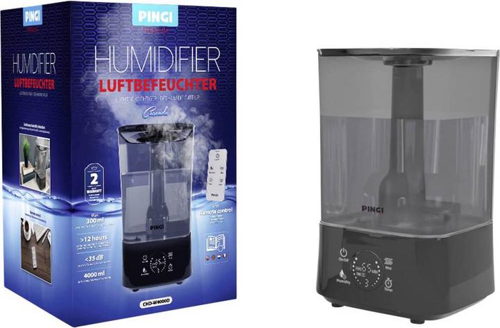 Produktbild Pingi Ultraschall Luftbefeuchter Digitaler Cascada, 4 l (35 m²)