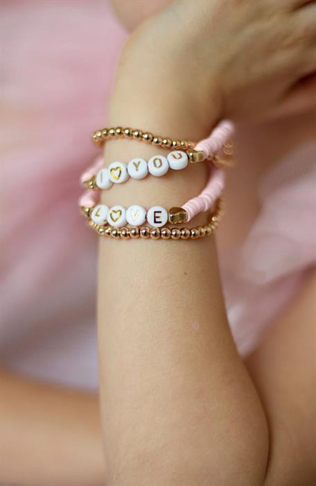 Immagine prodotto Great Pretenders Creative Education 84110 Bracciale Rosa Amore 4 pezzi (4 fili separati di gioielli rosa e oro)