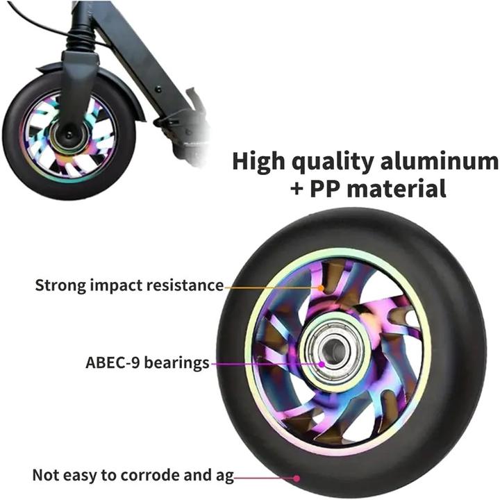 Produktbild Graw Jump Ramps 2 Stück Performance Scooter Räder 100mm, Metallic Colorful