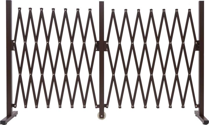 Produktbild Swisshandel24 Absperrgitter, Zaun Schutzgitter Scherengitter Trenngitter, Alu ausziehbar braun - Höhe 103cm, Breit (31 cm)