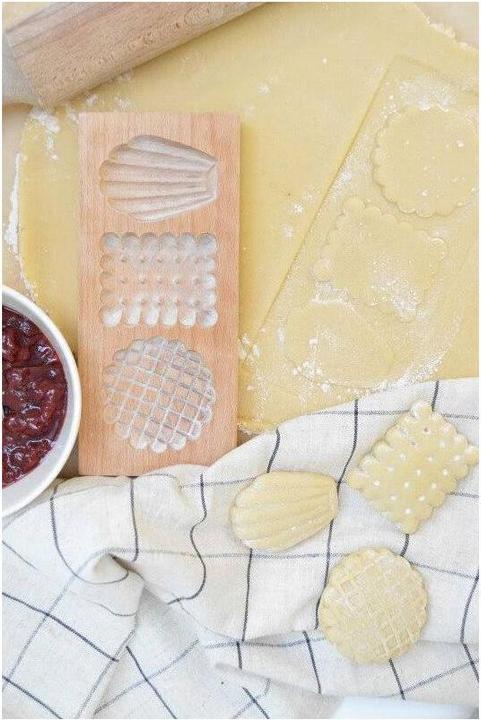 Produktbild ScrapCooking Holzform für gefüllte Kekse Petits Biscuits, 20x10x2cm