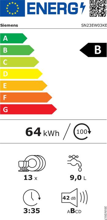 Energie-Label Siemens SN23EW03KE