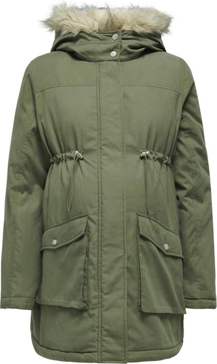 Produktbild Only Maternity Kapuze mit abnehmbarem Kunstfell-Rand Maternity Parka Langer Parka (M)