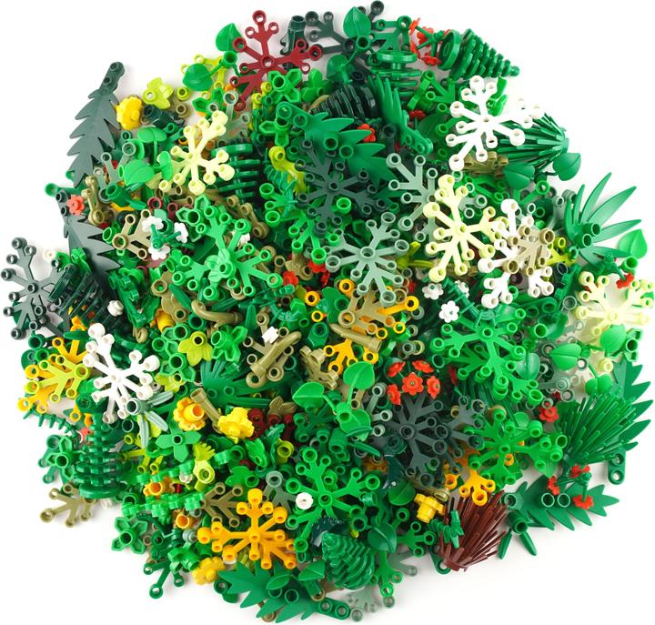 Actual product image LEGO Green Mix - Plants, Leaves - 25 pieces - NEW (LEGO Accessories)