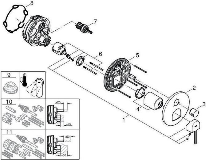 Image du produit Grohe Plus Mitigeur monocommande avec inverseur 3 voies
