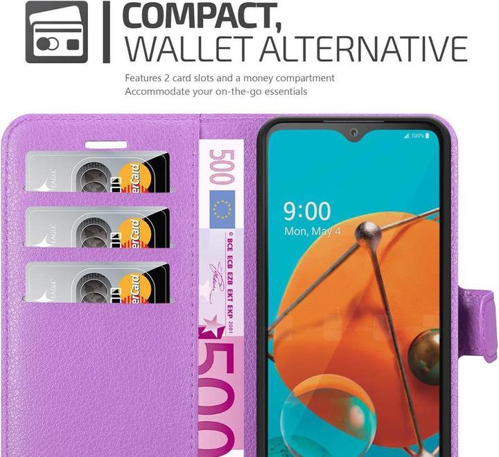 Actual product image Cadorabo Book with stand function cover (LG KQ51)