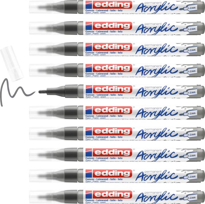 Actual product image Edding Acrylic marker 5300 Fine (Charcoal, 2 mm, 1 x)