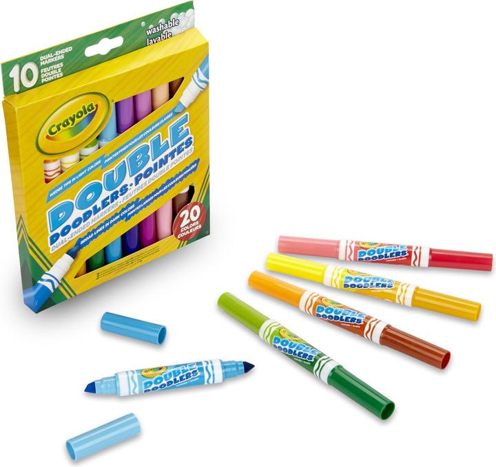 Actual product image Crayola Dubbelzijdige Viltstiften, 10st. (Multicoloured, 10 x)