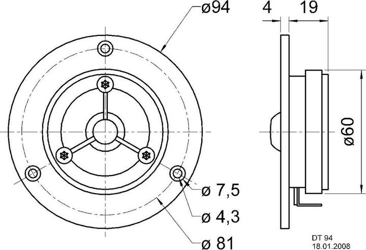 Immagine prodotto Visaton DT 94 tweeter a cupola