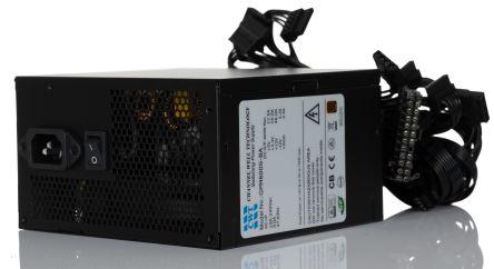 Rs Pro PC power supply 600W 100  240V dc, 3.3V, 5V, 5VSB, 12V, -12V / 0.3A, 2.5A, 17A, 19A, 54A, 5 outputs (600 W)