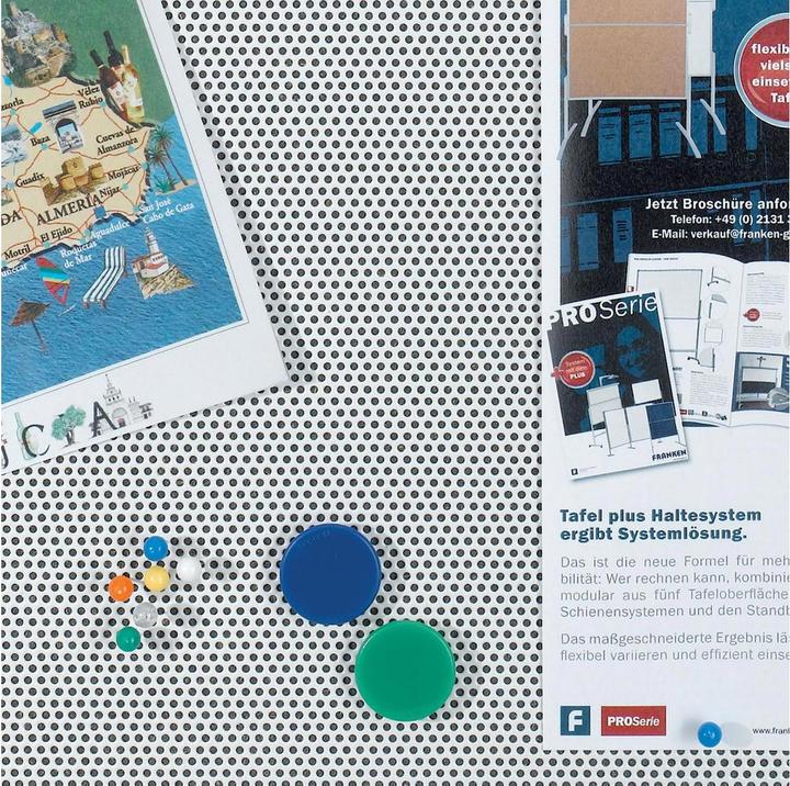 Actual product image Franken Pinboard Pin'n'Mag X-tra, textile, 3 board sizes, also magnetic (Blackboard, 4.5 x 79 x 131 cm)