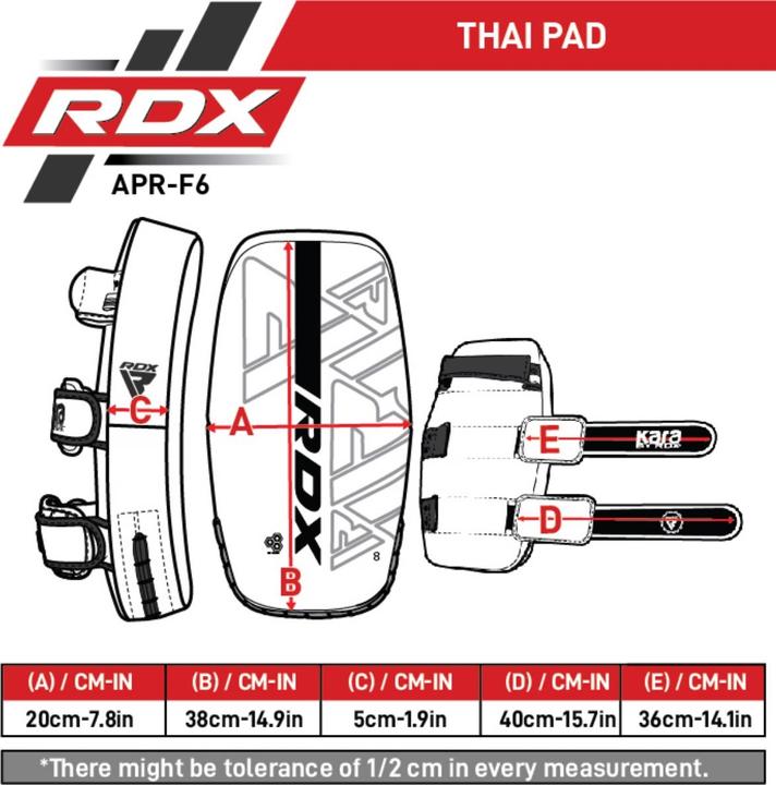 Actual product image Rdx Arm Pad F6 Matte White (One size)