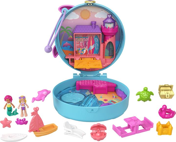 Image du produit Polly Pocket Coffret la plage du dauphin - Mini-poupée - Dès 4 ans