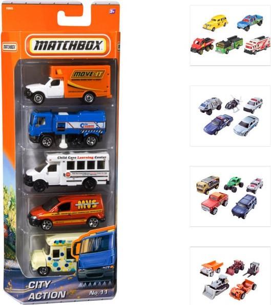 Actual product image Matchbox 5-PACK Vehicles Assortment