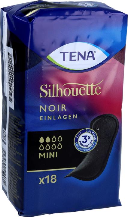 Actual product image Tena Silhouette Noir Mini Pad (18 x, S)