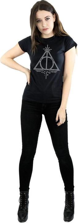 Actual product image Womens/Ladies Deathly Hallows Cotton T-Shirt (S)