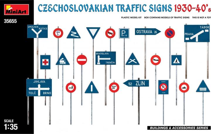 Actual product image 1:35 Traffic signs Czechslo. 30-40