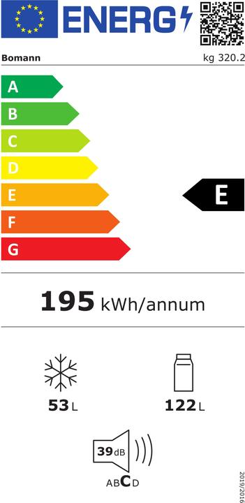 Energy Label Bomann KG 320.2 (175 l)