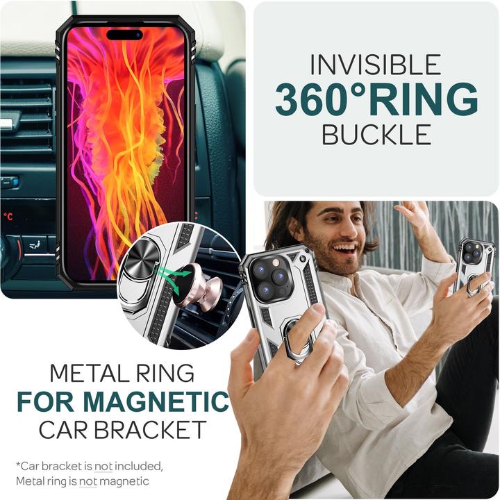 Image du produit Nalia Étui antichoc Military-Style Ring (Apple iPhone 15 Pro Max)