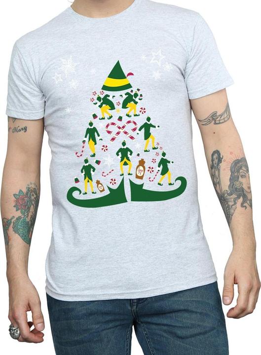 Actual product image Elf Mens Christmas Tree T-Shirt (3XL)