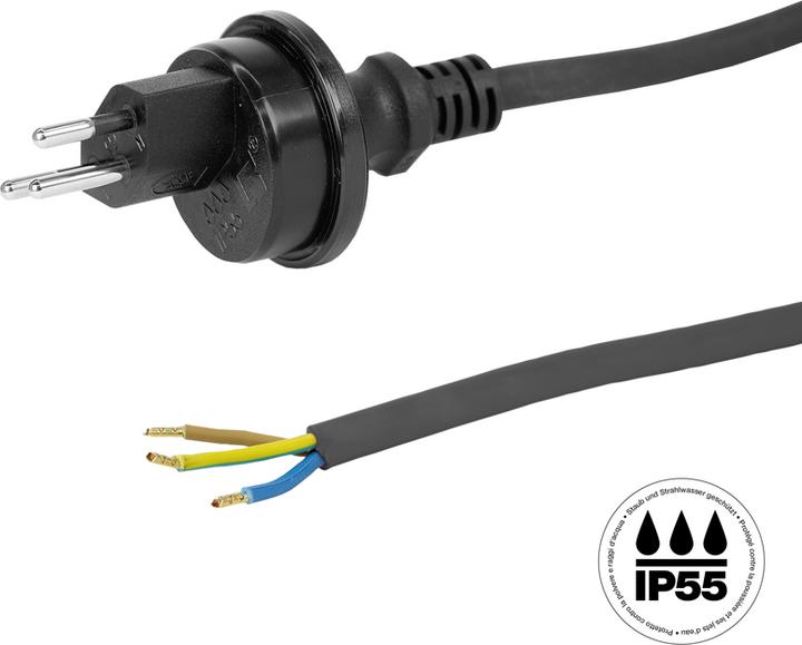 Actual product image Steffen Connection cable GdV 3x1.5mm2 5m black T13 IP55 (5 m)
