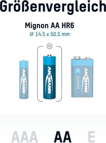 Produktbild Ansmann 4+4 Extreme Lithium AA Mignon LR 6 Big Pack (8 Stk., AA, 2850 mAh)