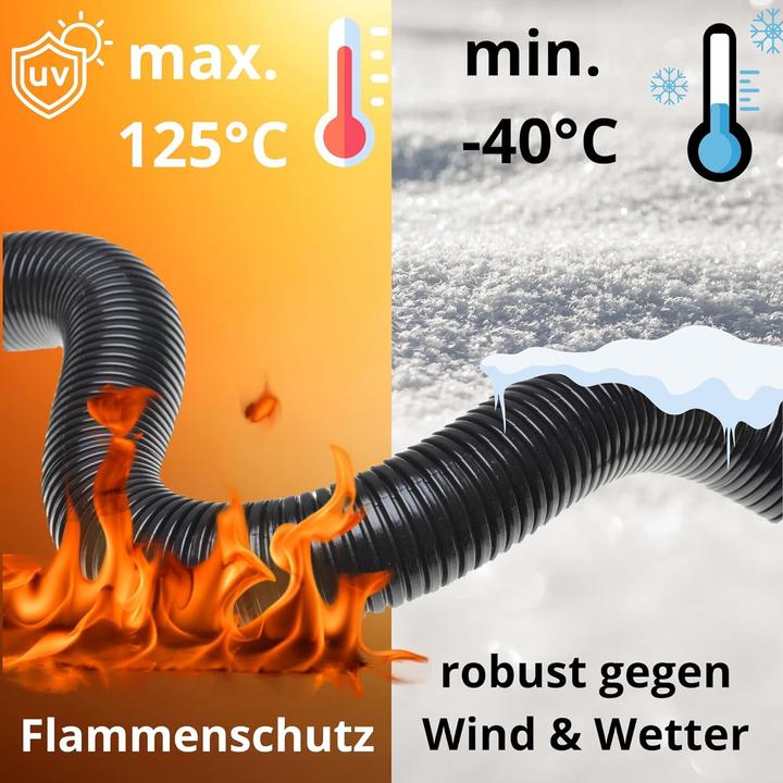 Actual product image Kalitec 10 Meter Wellrohr Twin 13mm Innendurchmesser I Aussendurchmesser 18,9 mm I Wellschlauch zweit (1000 cm)