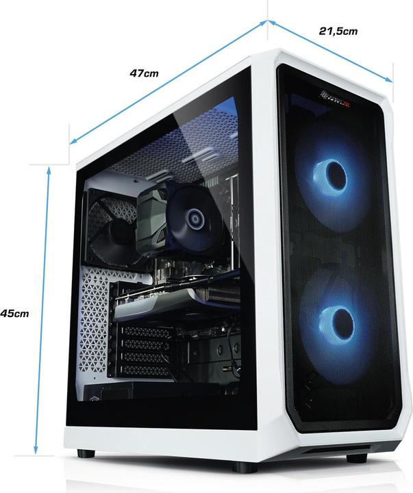 Actual product image Kiebel Gaming PC Raptor V AMD Ryzen 7 5800X, 32GB DDR4, NVIDIA RTX 4060 8 GB, 1TB SSD, Windows 11 (AMD Ryzen 7 5700X, 32 GB, 1000 GB, GeForce RTX 4060)
