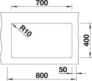 Image du produit Blanco Subline 700-U (Evier sous plan, 73 cm, 46 cm)