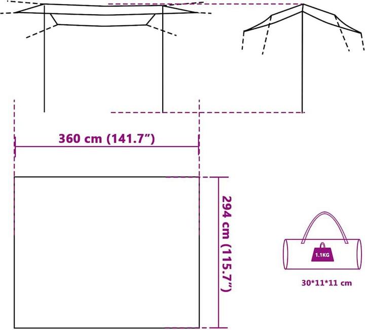 Image du produit VidaXL Tarp étanche (Bâche, 1.10 kg)