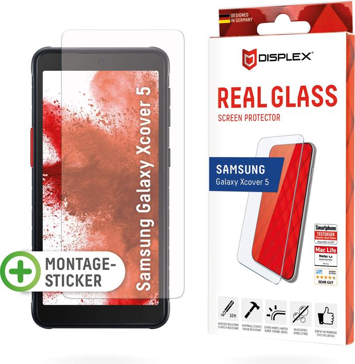Actual product image Displex Real Glass, 2D Panzerglas (1 Piece, Samsung Galaxy Xcover 5)