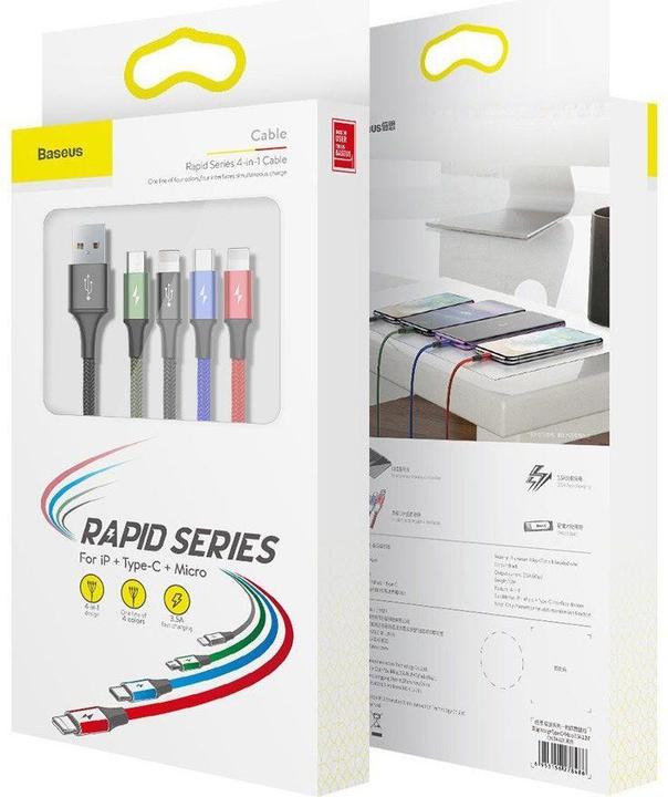 Actual product image Baseus 4in1 (1.20 m, USB 2.0)