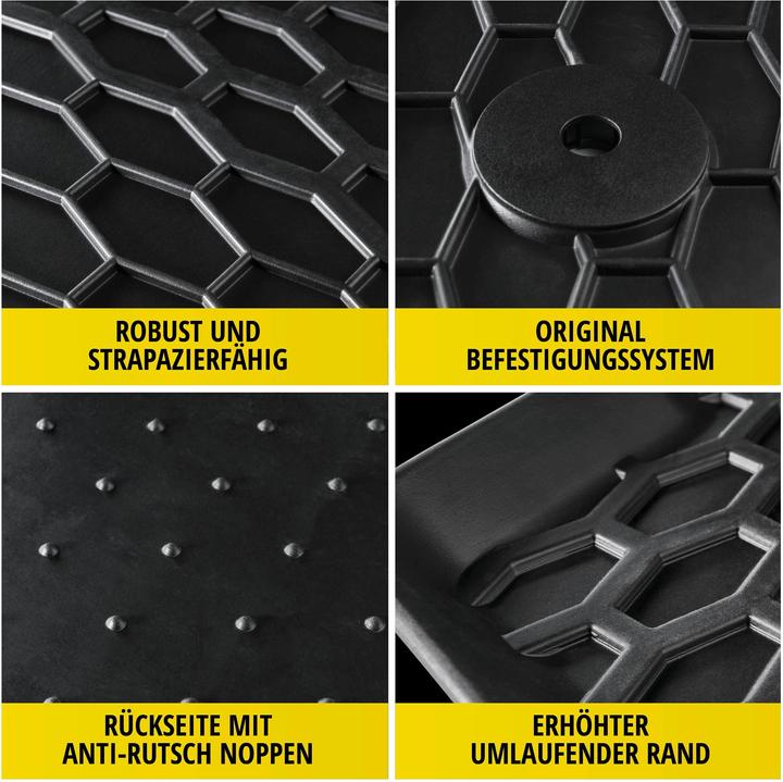 Actual product image Walser Rubber mats suitable for Volvo XC40 (536), 2005-2012, Car mats Rubber (2 front mats + 2 rear mats)