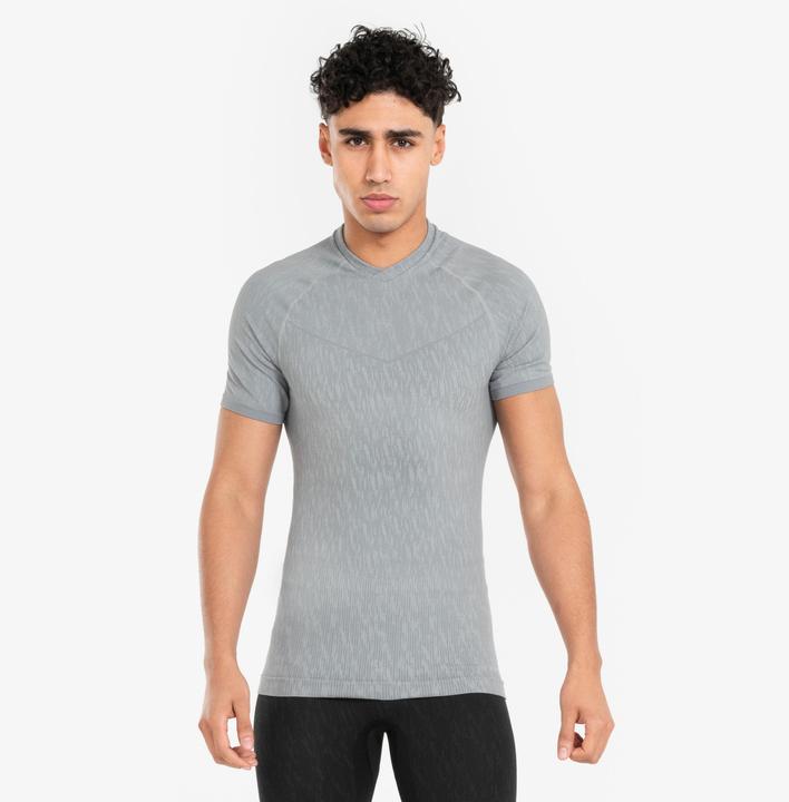 Actual product image Kipsta Funktionsshirt Fussball kurzarm Keepdry 500 Wärmekomfort Damen/Herren grau (L)