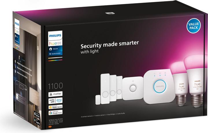 Produktbild Philips Hue Secure Sensoren Bundle (1100 lm, E27)