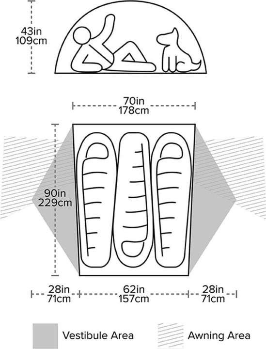 Actual product image Big Agnes Copper Spur HV UL3 mtnGLO (Dome tent, 1.77 kg, 3 persons)
